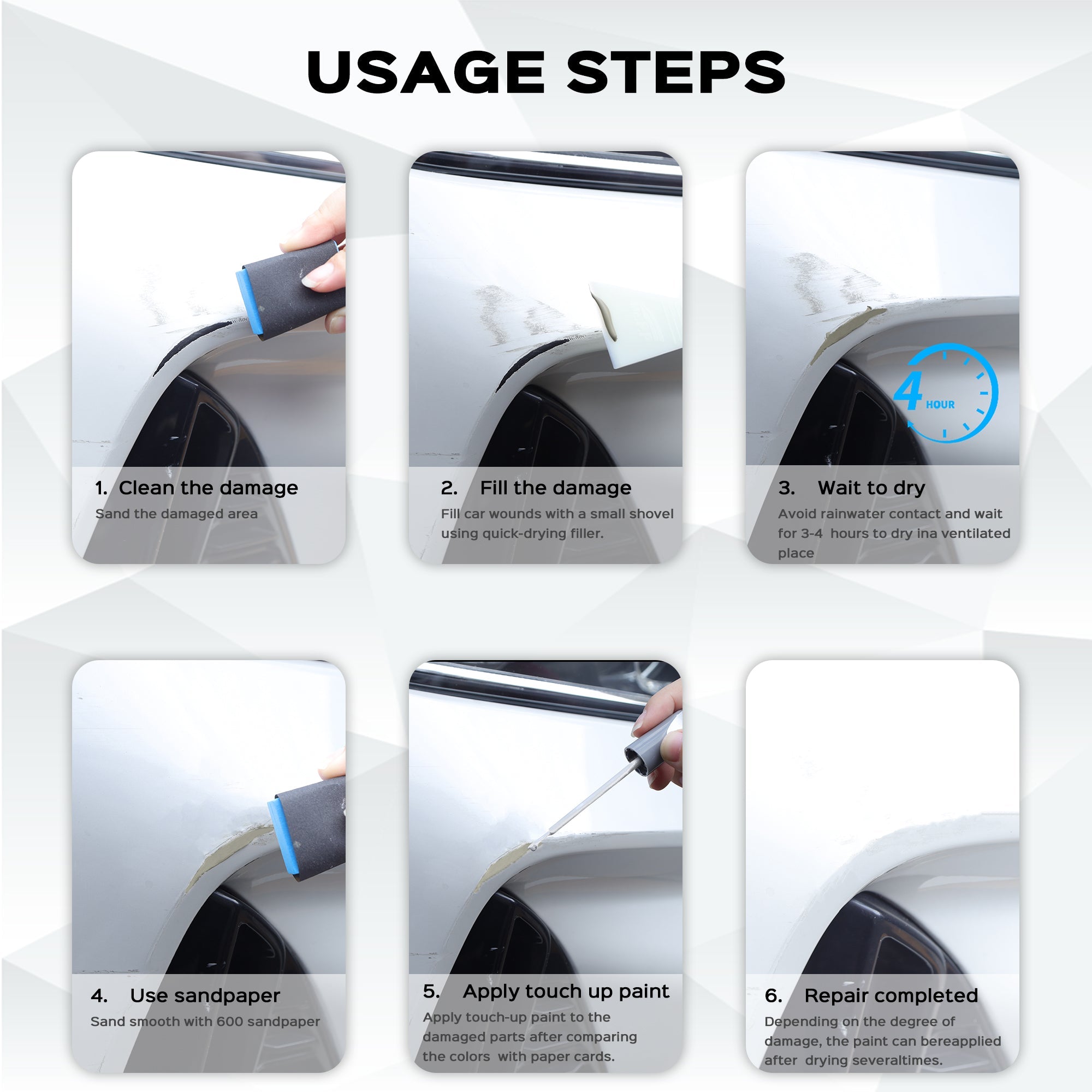 Model 3/Y/S/X Car Body Color Paint Repair Pen Kit for Tesla - OEM Original Touch Up Paint Pen
