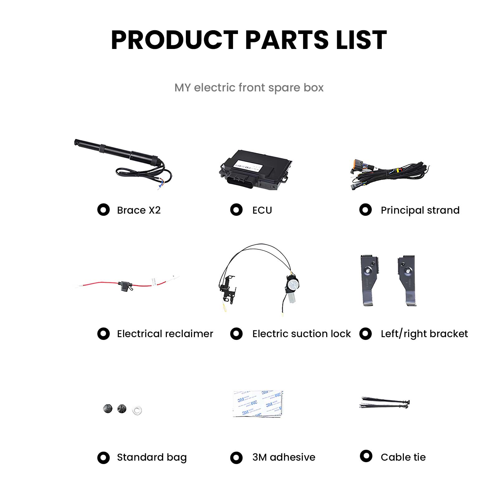 Tesla Model 3/Y Model Y Juniper Power Frunk Silent Front Trunk Electric Suction Lock Plus Tesstudio®