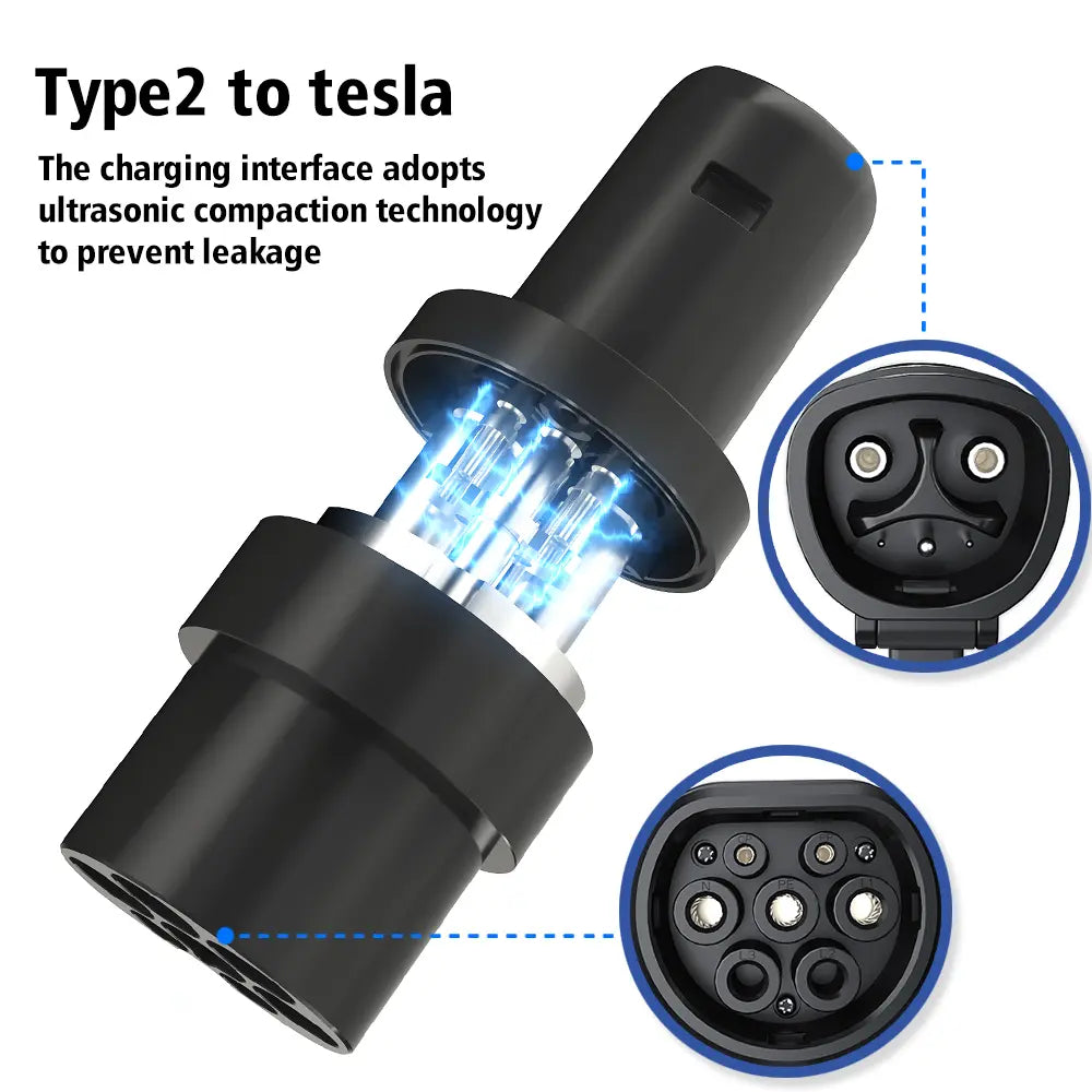 Type 2 to Tesla/NACS EV Charge Adapter (AC Only)