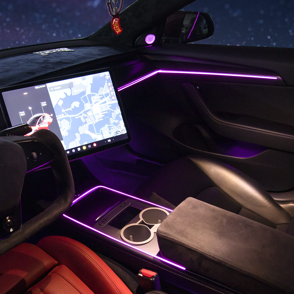 Tesstudio Laser Carving Ambient Lighting Upgrade Kit For 2021+ Model 3/Y
