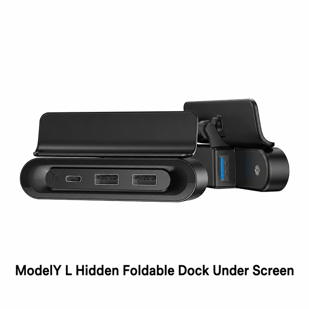 Fold-Away Hidden 3-Port Charging Dock for Tesla Model Y L 2025.11+