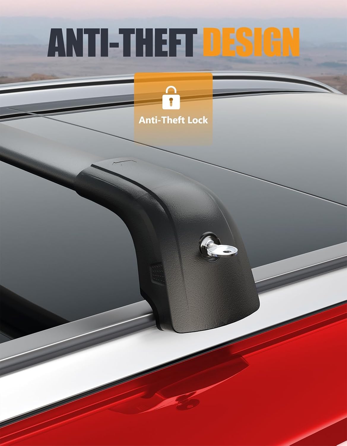 300lb Lockable Roof Rack Cross Bars for Mazda CX90 2024-2026