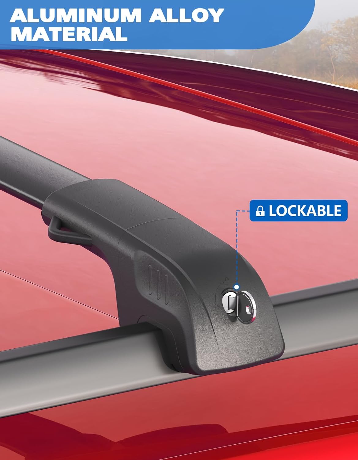 Toyota 4Runner cross bars 2025–2026 — rubber pad wheel-spoke isolation