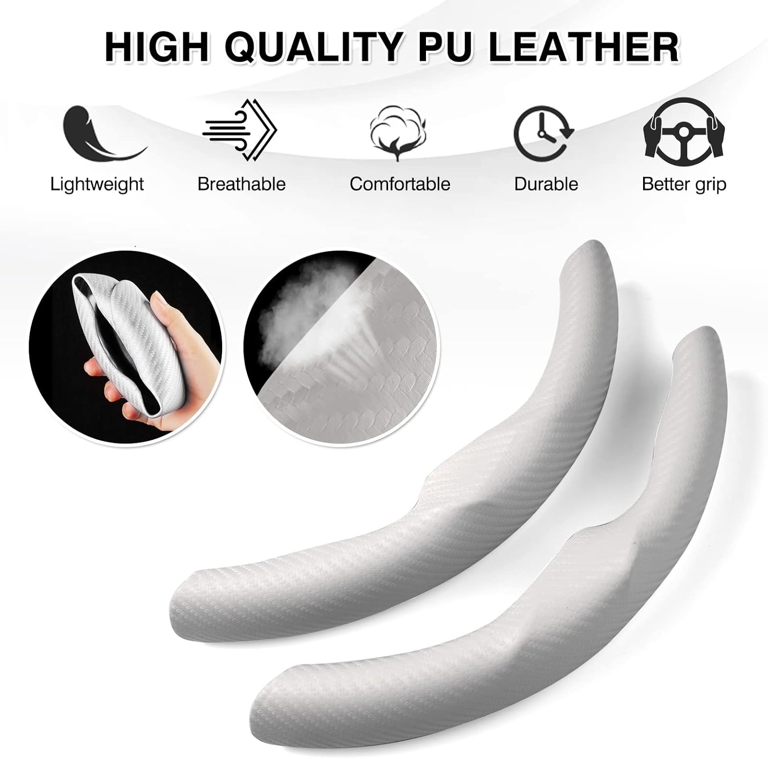 2026 Non-Slip Carbon Fiber Steering Wheel Cover Protector Comfortable Breathable For Tesla Model 3/Y