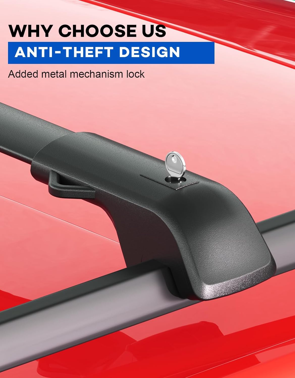 Toyota Highlander cross bars 2008–2013 — rubber pad wheel-spoke isolation