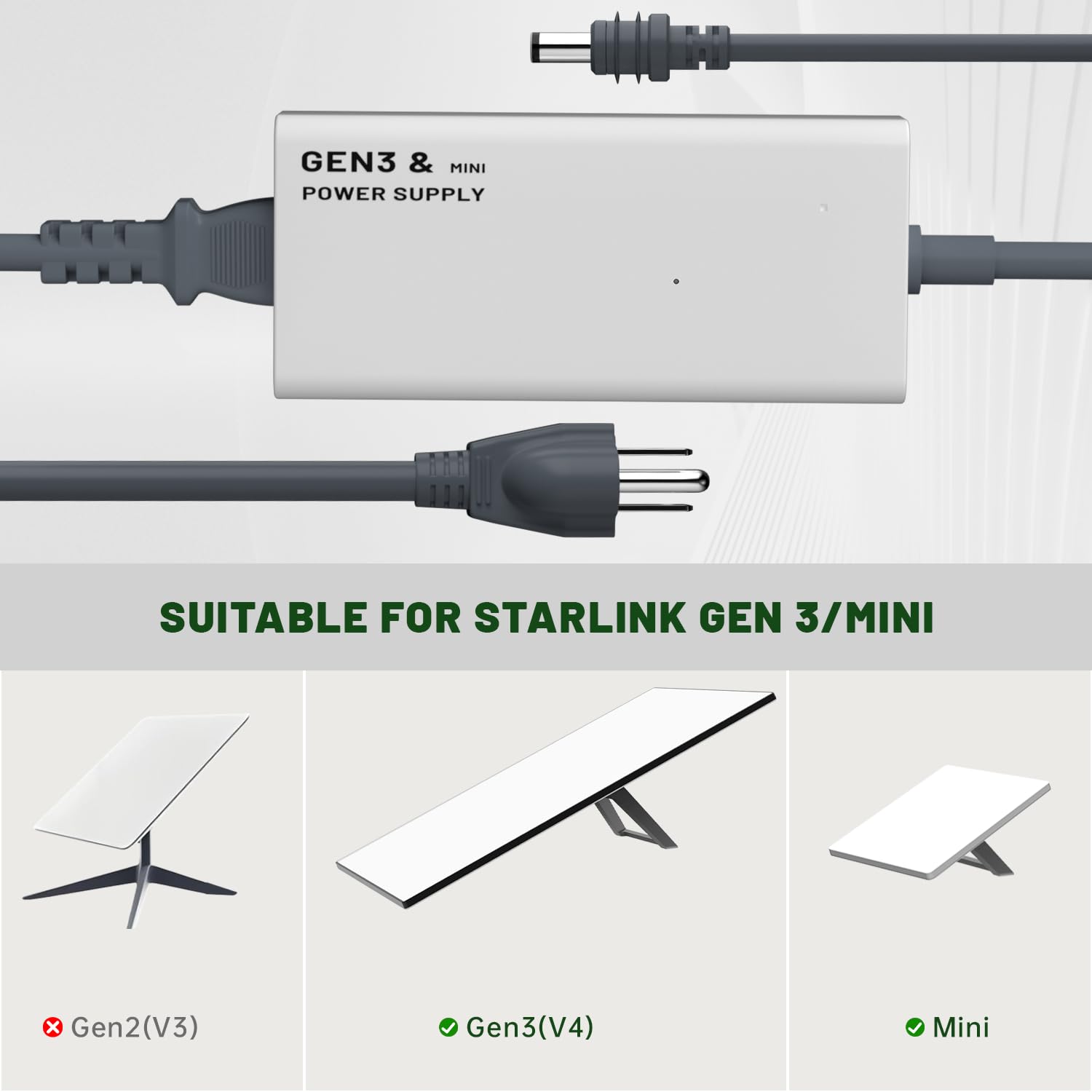 Tesstudio Power Supply Adapter 48V 3A for starlink Gen 3 / Mini