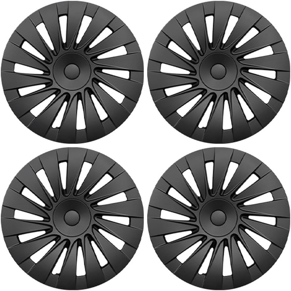 Model Y Standard 18-Inch Blade-Style Aero Wheel Covers, Matte Black (2025.11+)