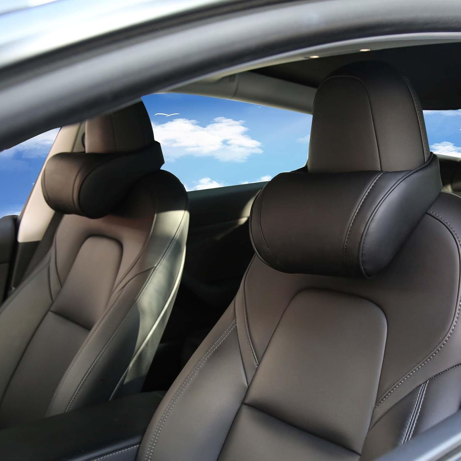 Tesla Cybertruck Headrest Cushion — adjustable strap mechanism