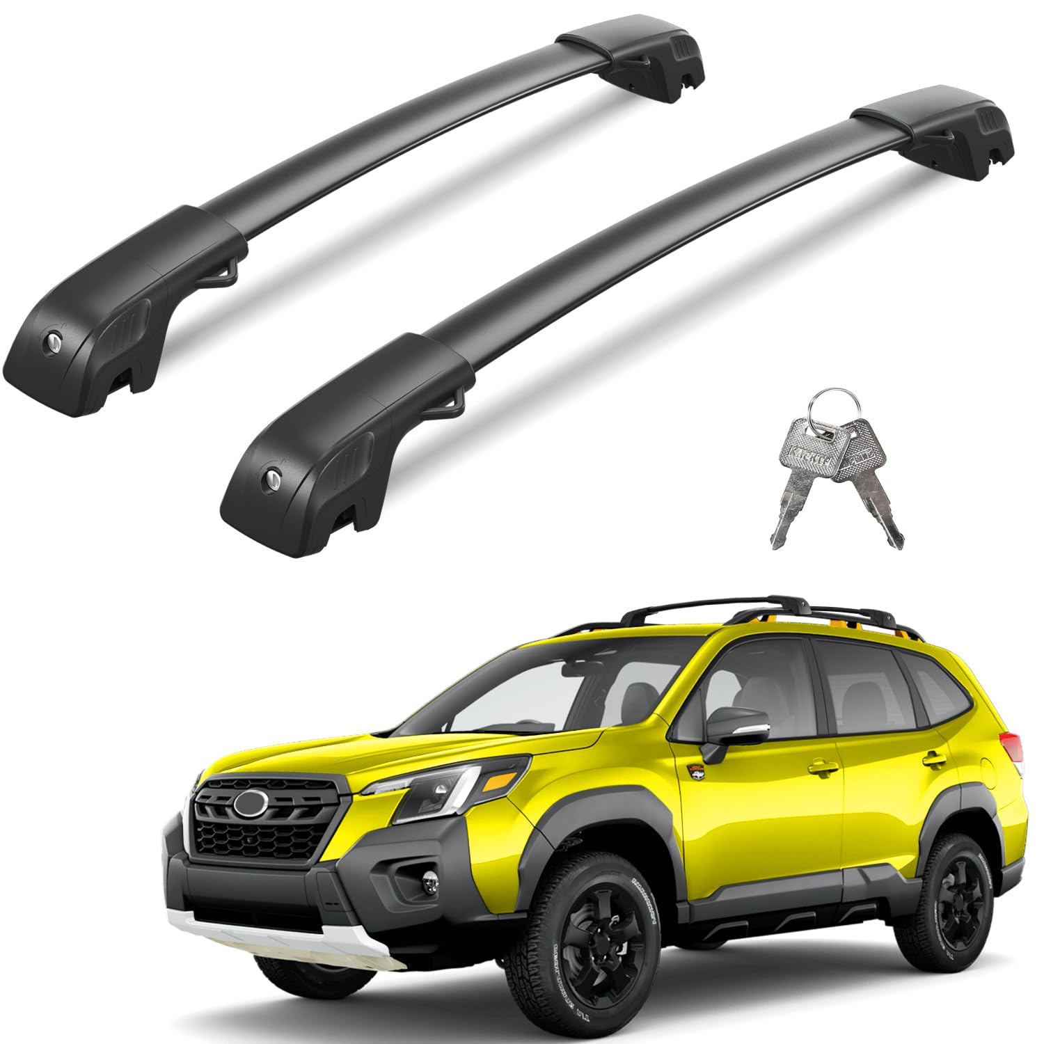 Hyundai Palisade cross bars 2026 — anti-theft lock engaged