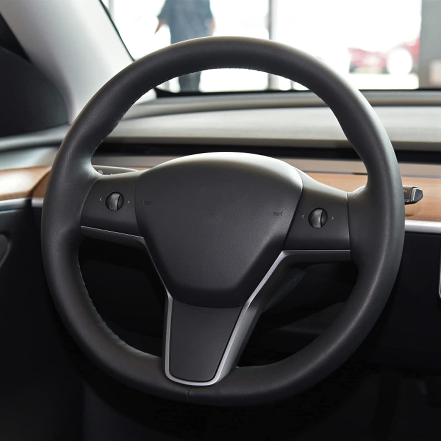 Tesla Model 3/Y Heated Leather Steering Wheel Model Y/3 Interior Accessories Tesstudio®