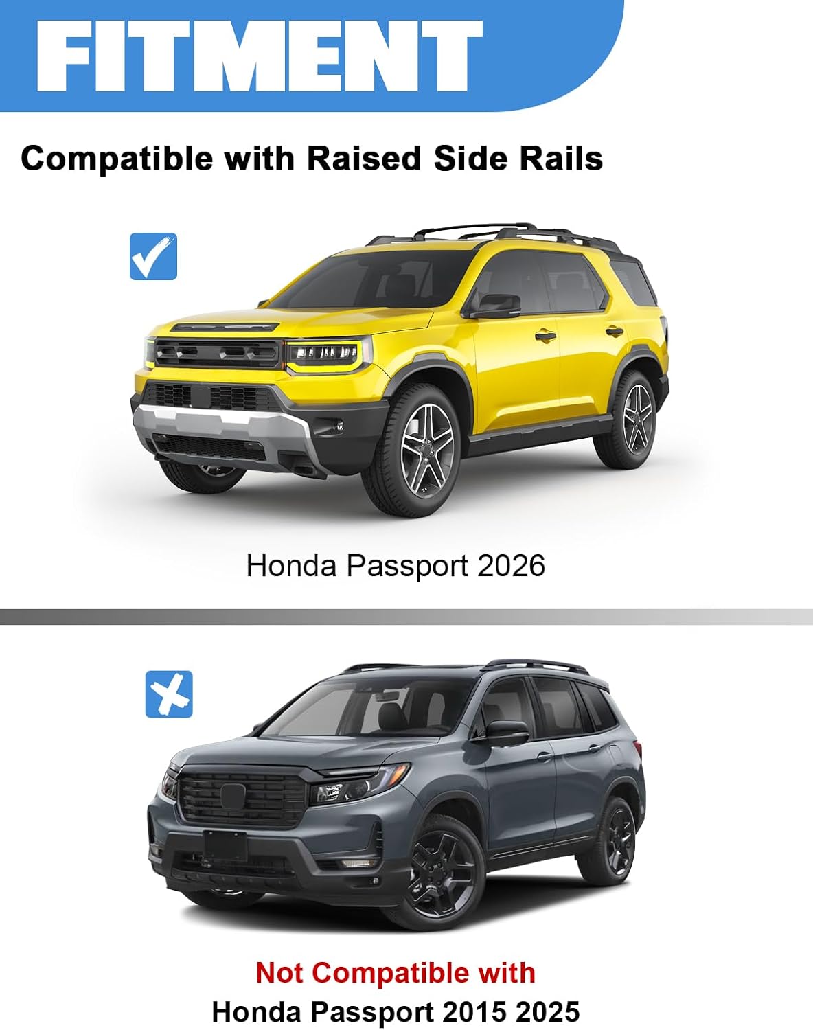 Honda Passport cross bars 2026 — lockable end cap close-up