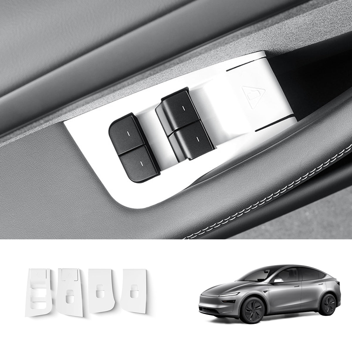 White Interior Upgrade Kit For Tesla Model Y Juniper 2025+