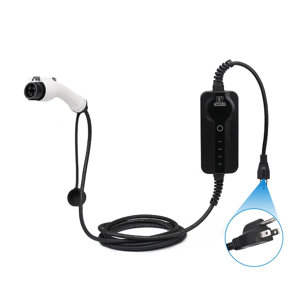 Portable Charger 16A/32A Adjustable Mode 2 Level 2 Household Waterproof EV Charger For Tesla Model S/X/3/Y