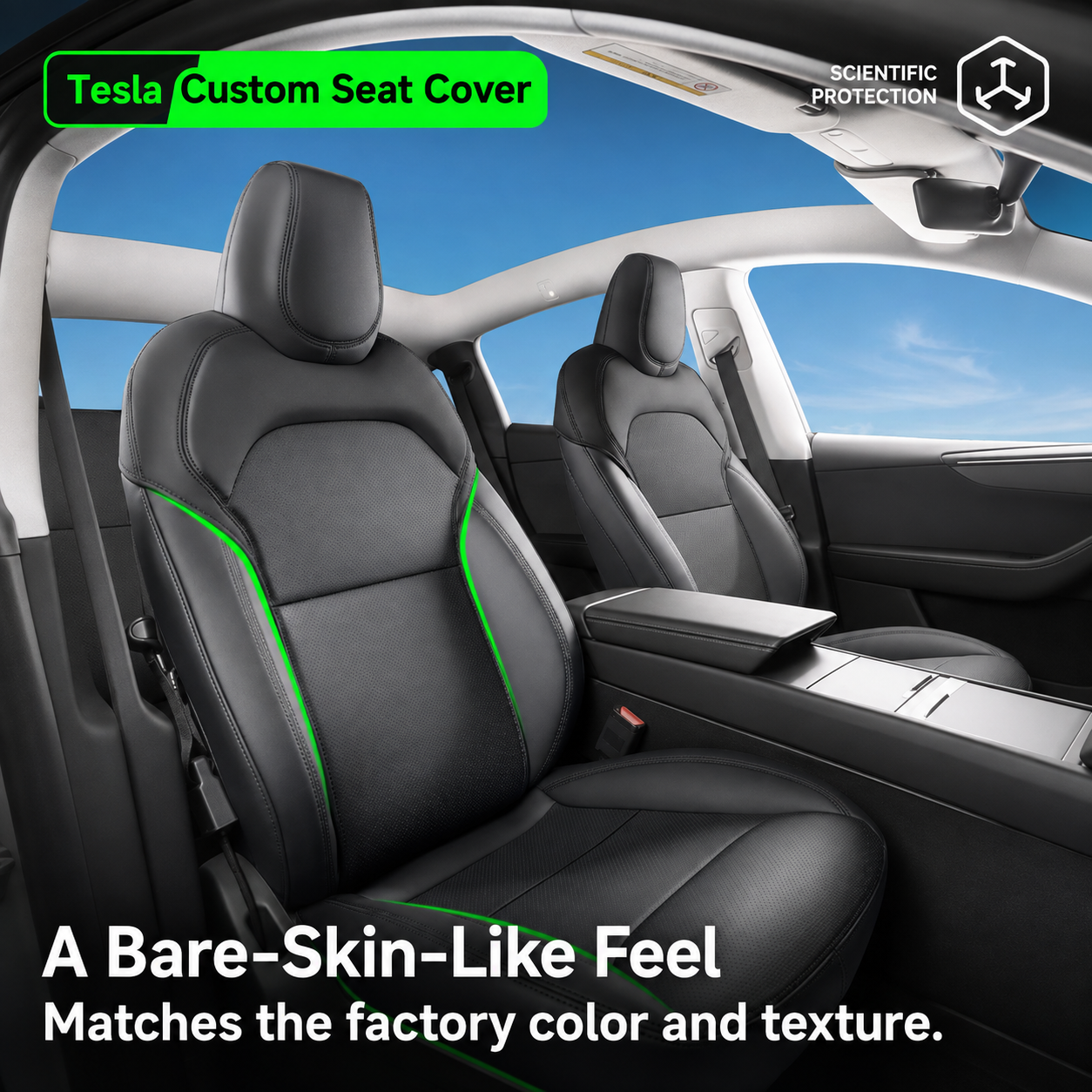 Full Set 6-Seat Leather Seat Covers for Tesla Model Y L 2025.11+