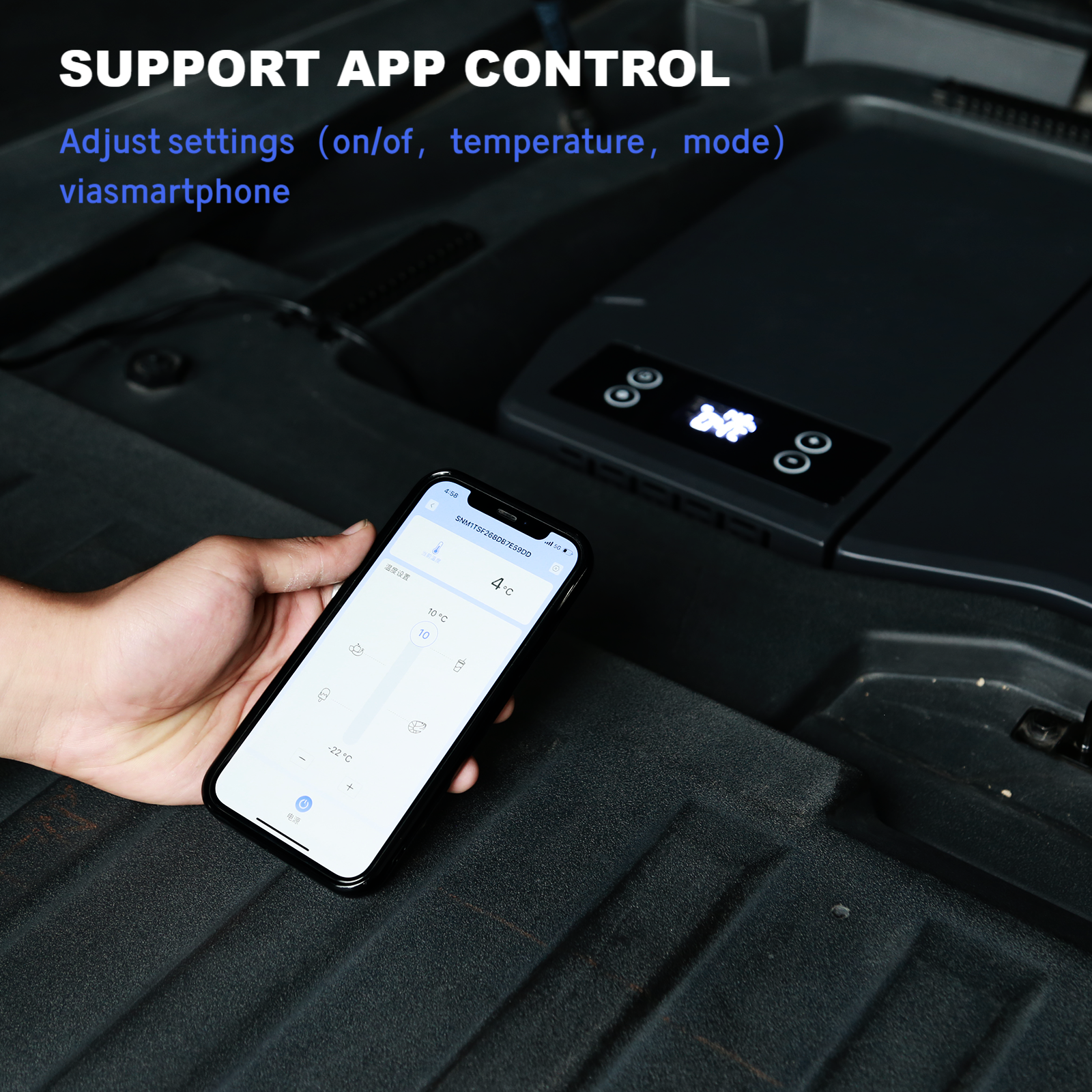 Compatible with Tesla Cybertruck Trunk Refrigerator 25L with APP Control Outdoor Camping Fridge