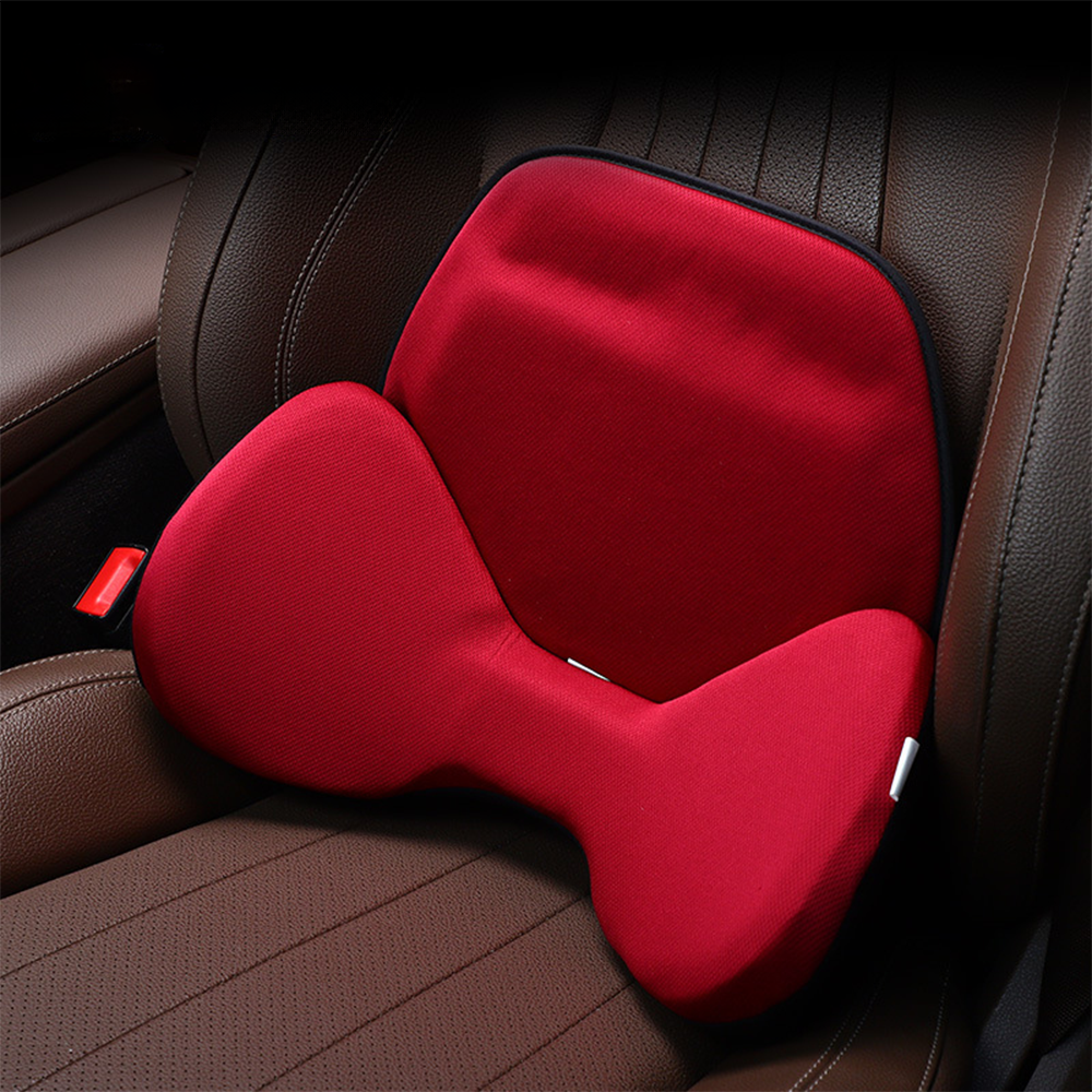 Ergonomic Ice Silk Breathable Lumbar Support Pillow - Fits All Cars