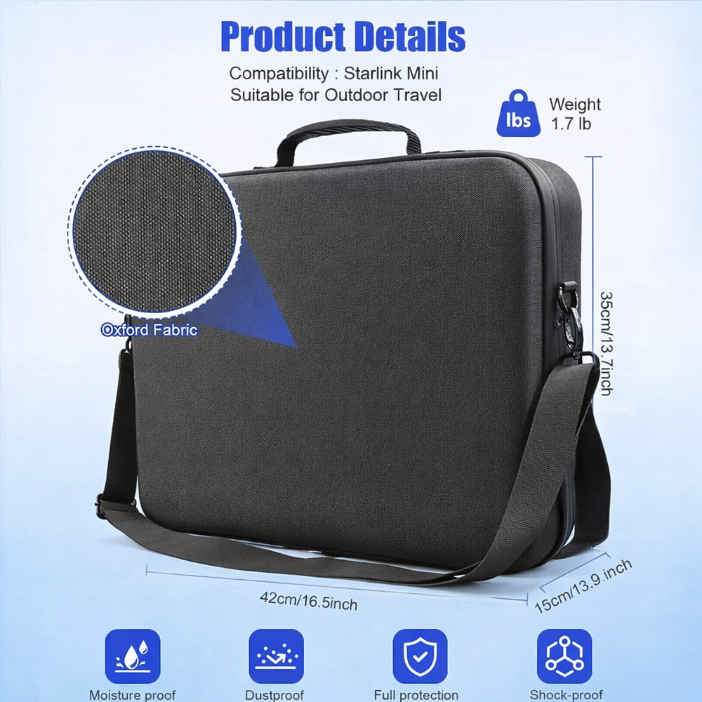 Starlink Mini EVA Carry Case 2.0 - Battery-Ready Organizer