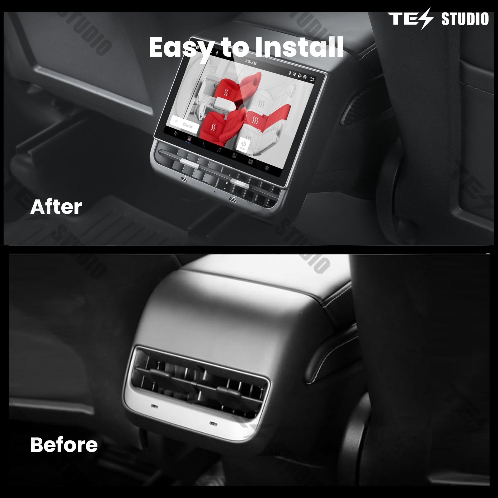 Tesstudio R89리어 엔터테인먼트 디스플레이 Model 3/Y(2019년 2월 이후 모델)