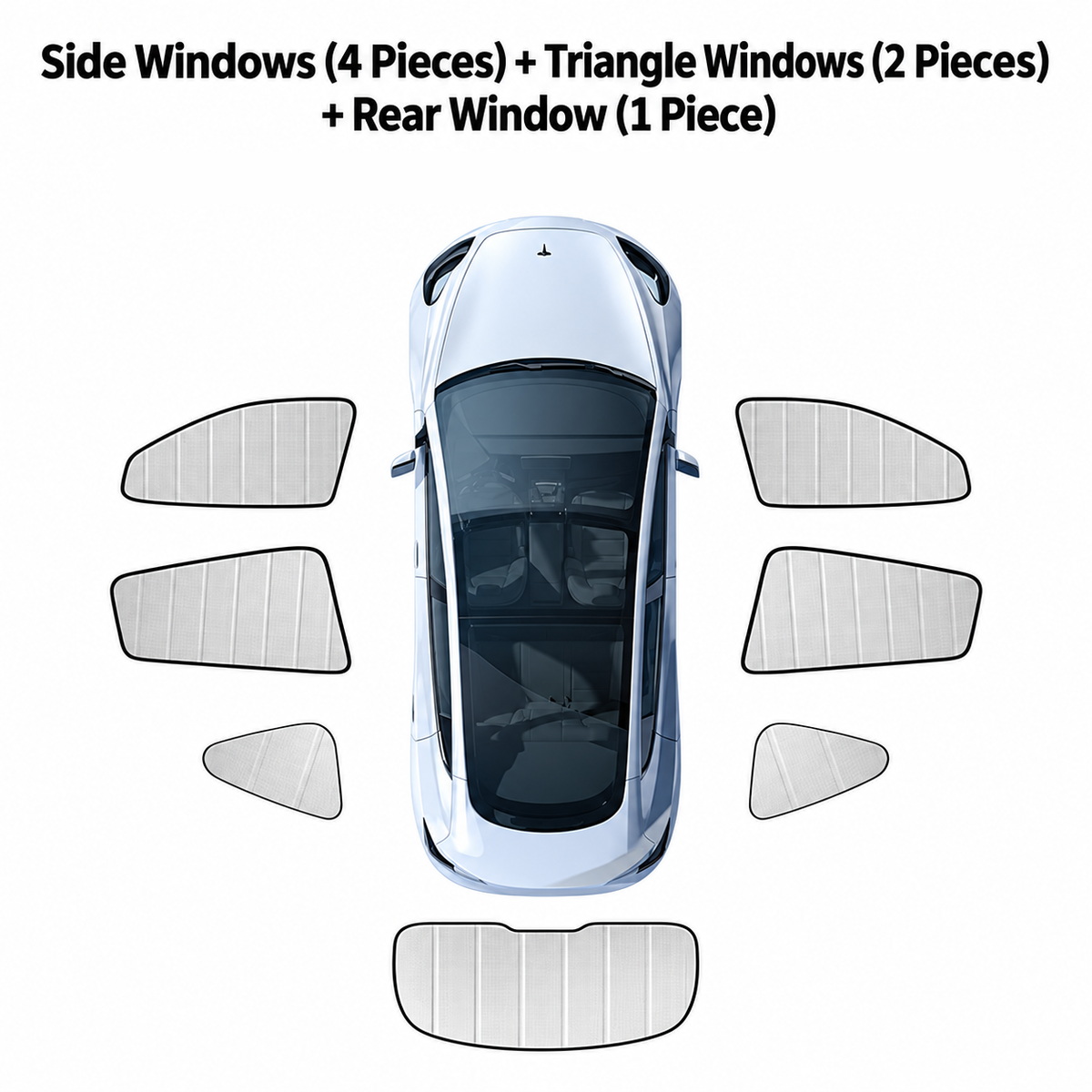 Foldable Privacy Window Sun Shades for Rivian R1S / R1T (2022–2025)