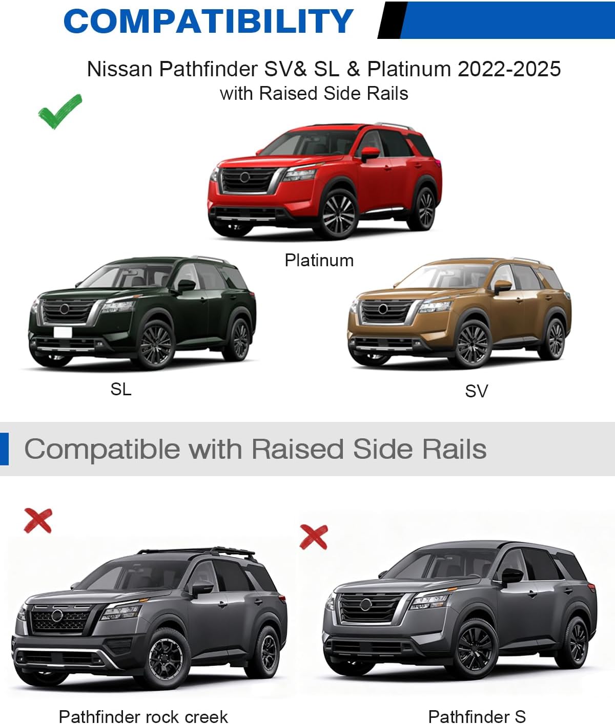 Nissan Pathfinder cross bars 2022–2026 — lockable end cap close-up