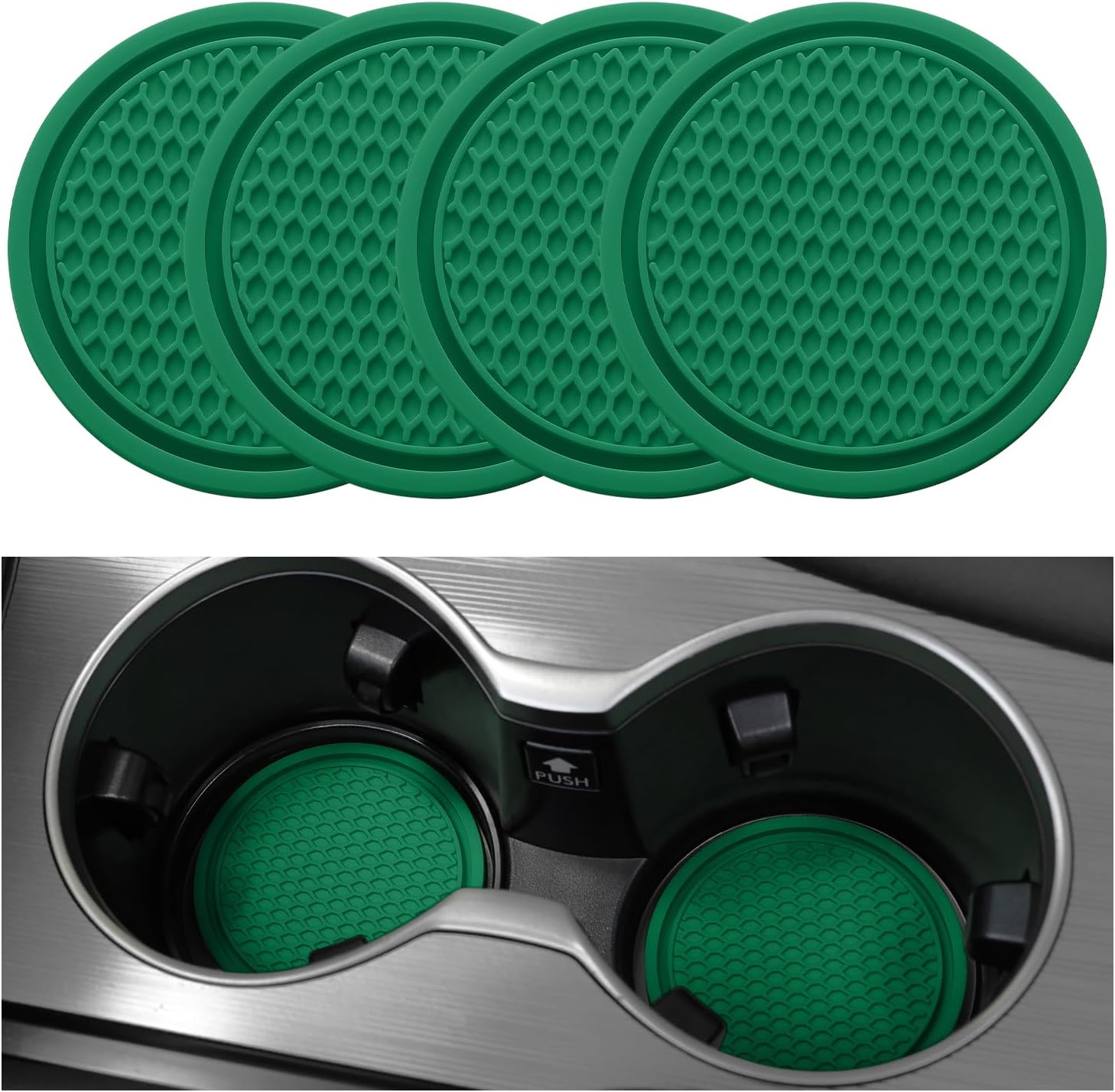 2026 Tesstudio Car Cup Coaster 4PCS Universal Non-Slip Cup Holders Embedded in Ornaments Coaster for Car/Tesla Interior Accessories