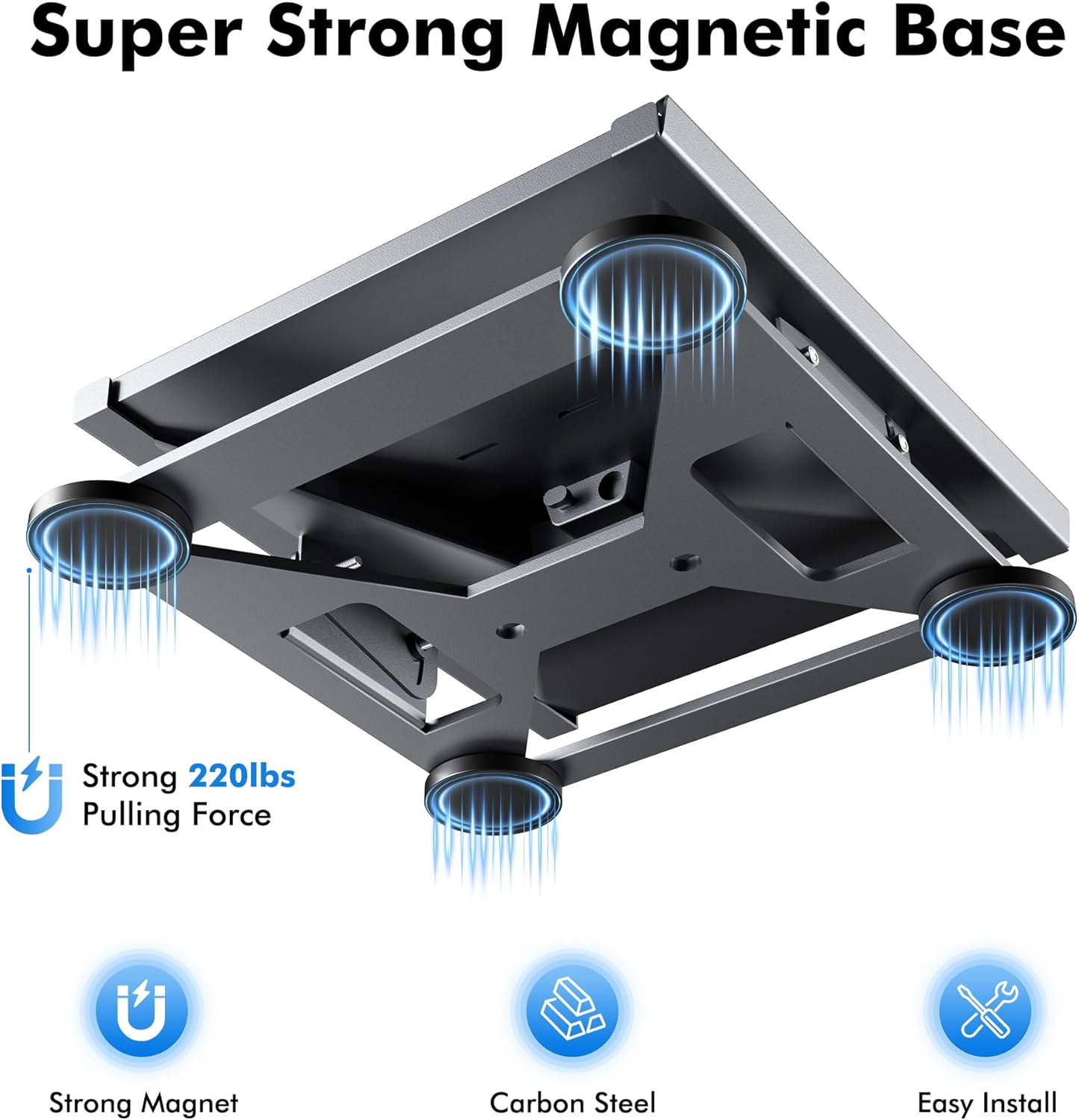 Carbon Steel Starlink Mini Mount with 220lbs Heavy Duty Magnet Bases, 30° Adjustable