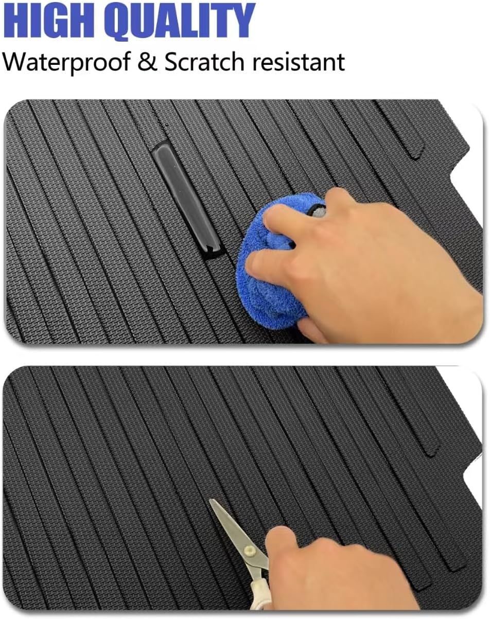 Tesla Model Y Standard Rear Seat Back Protector Mat – 3PCS All-Weather Trunk Liner