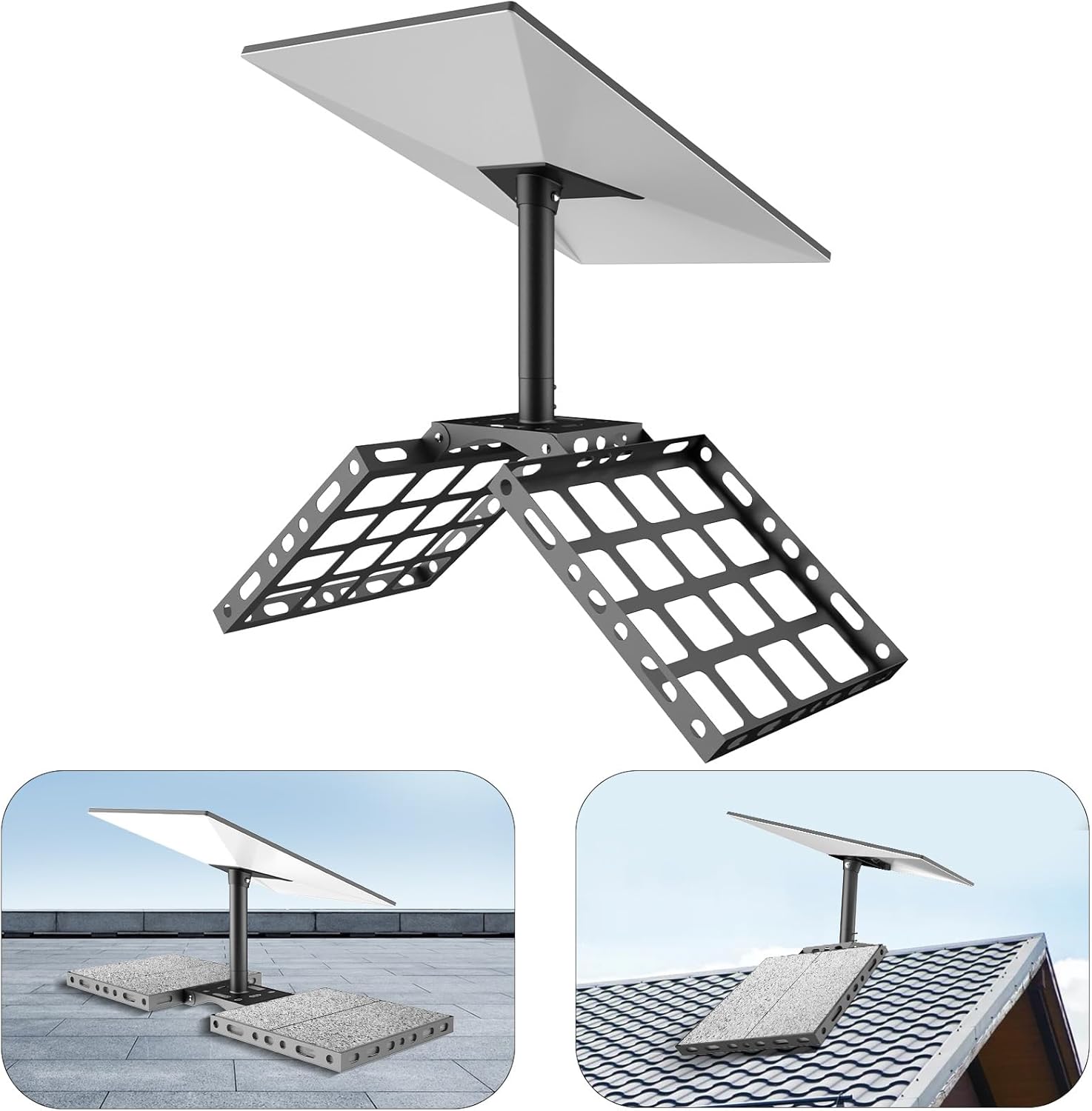 Starlink Gen 3 Roof Ridge Mount, 360° Rotatable Compatible with V3 Starlink Standard Dish