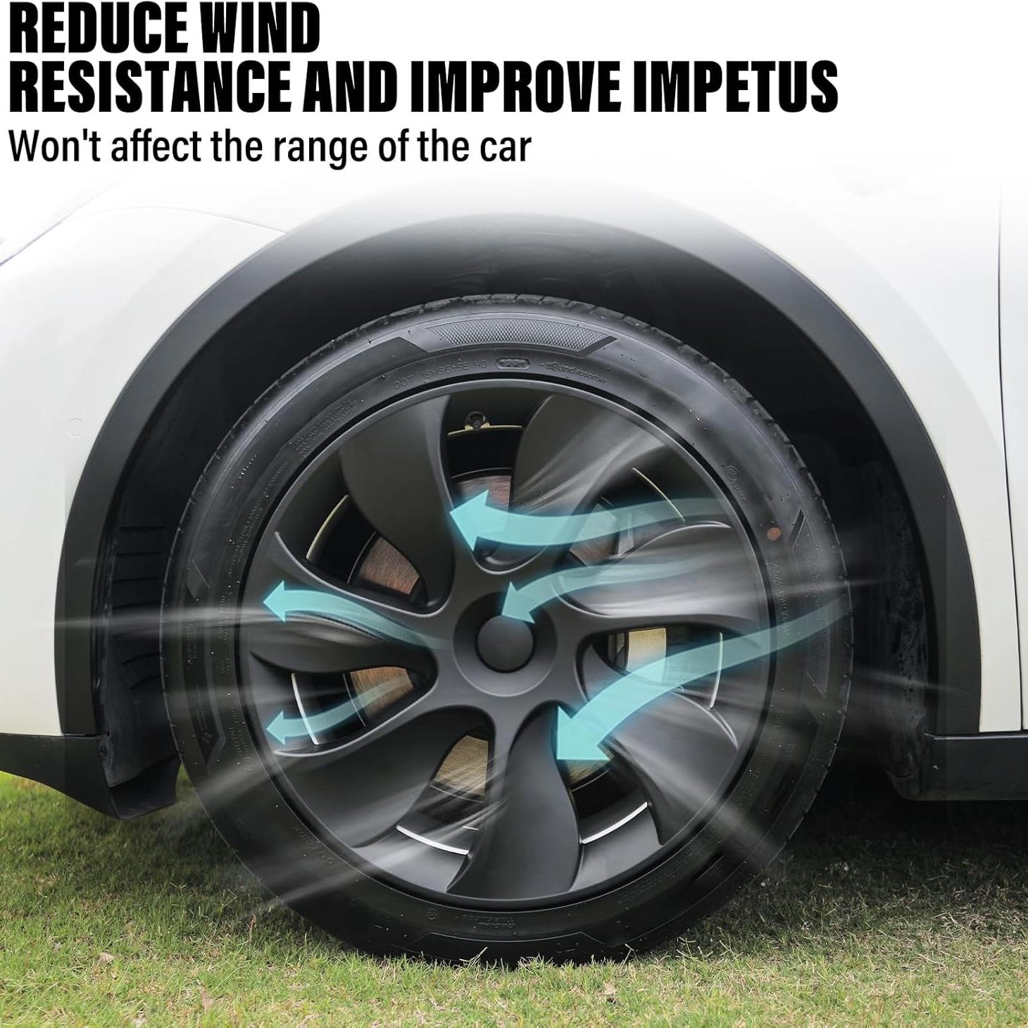 Cap 19/20 Inches Cyclone Wheel Cover For Tesla Model Y/ Y Juniper
