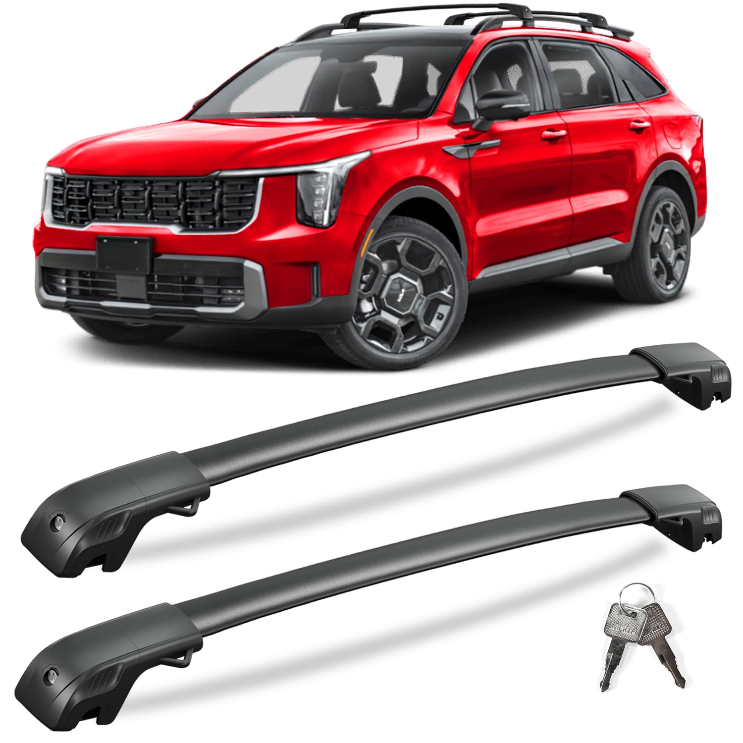 300 lbs Lockable Roof Rack Cross Bars for Chevy Equinox and GMC Terrain 2018-2024