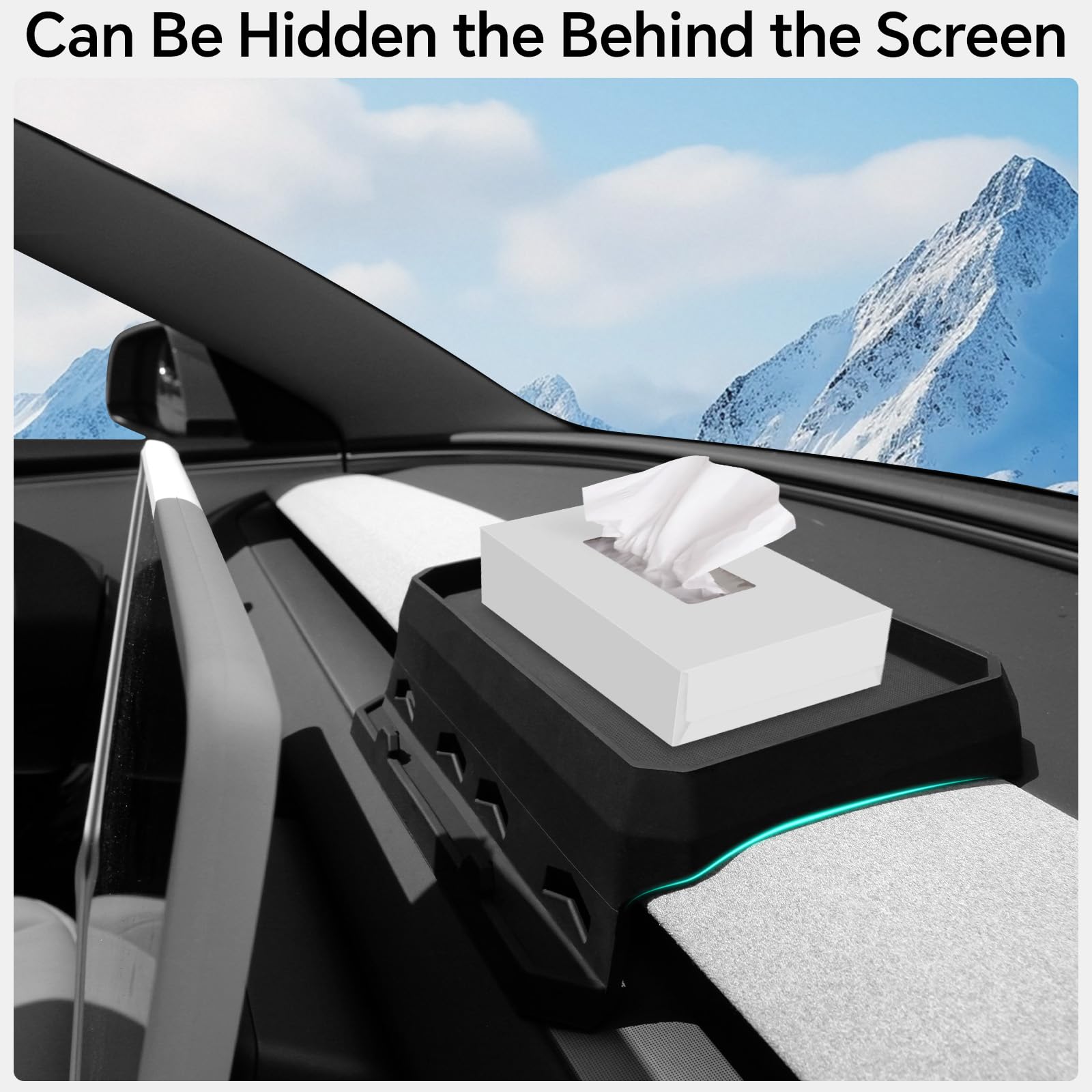 Tesla Center Console Tray — material and finish close-up