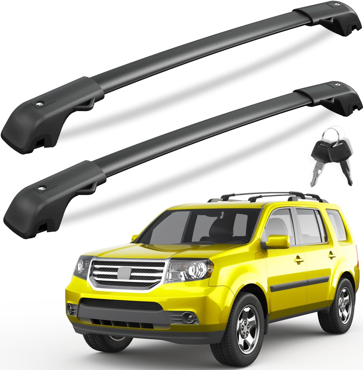 Lockable Roof Rack Cross Bars with Raised Side Rails For Hyundai Santa Fe 2024 2025