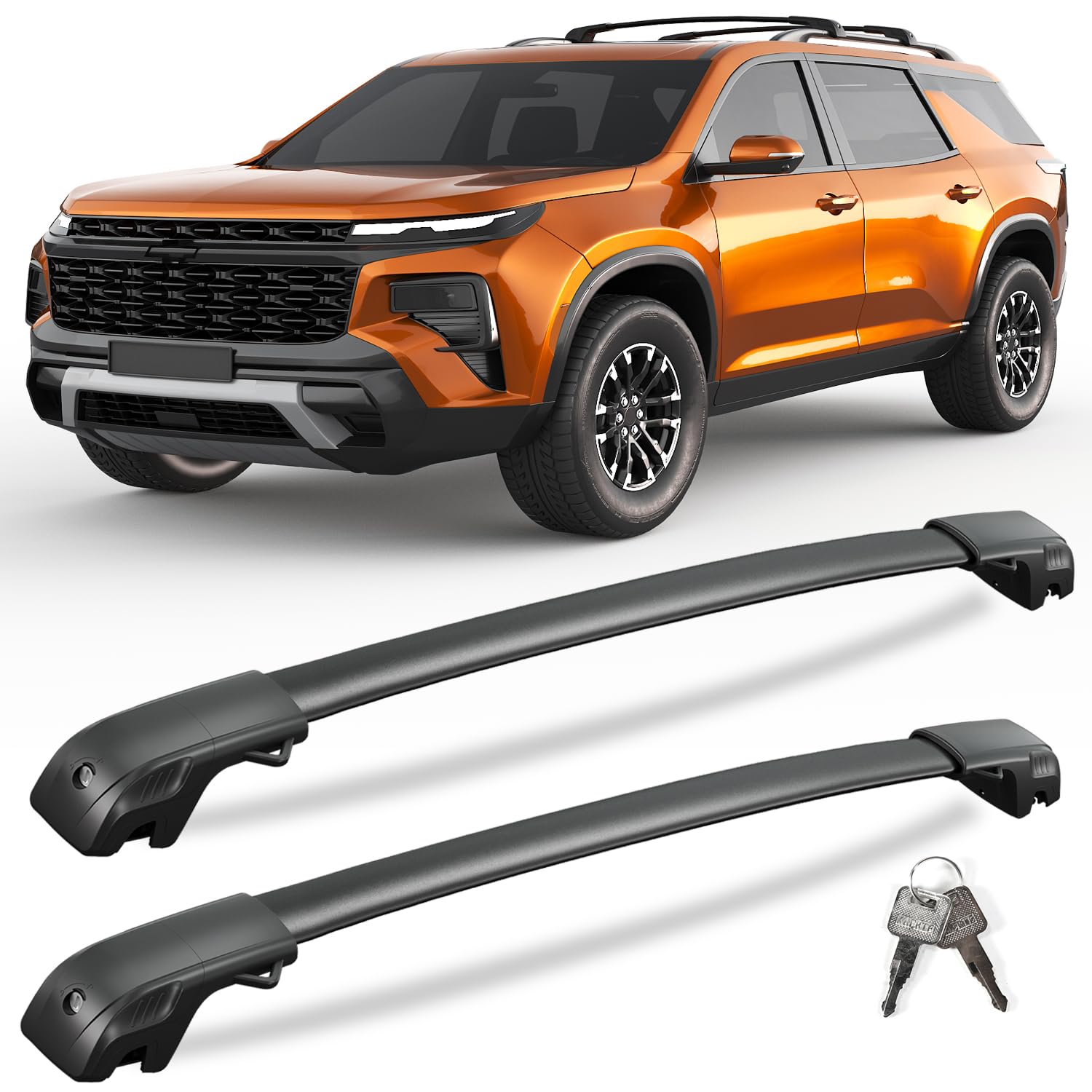 300 lbs Lockable Roof Rack Cross Bars for Chevy Equinox and GMC Terrain 2018-2024