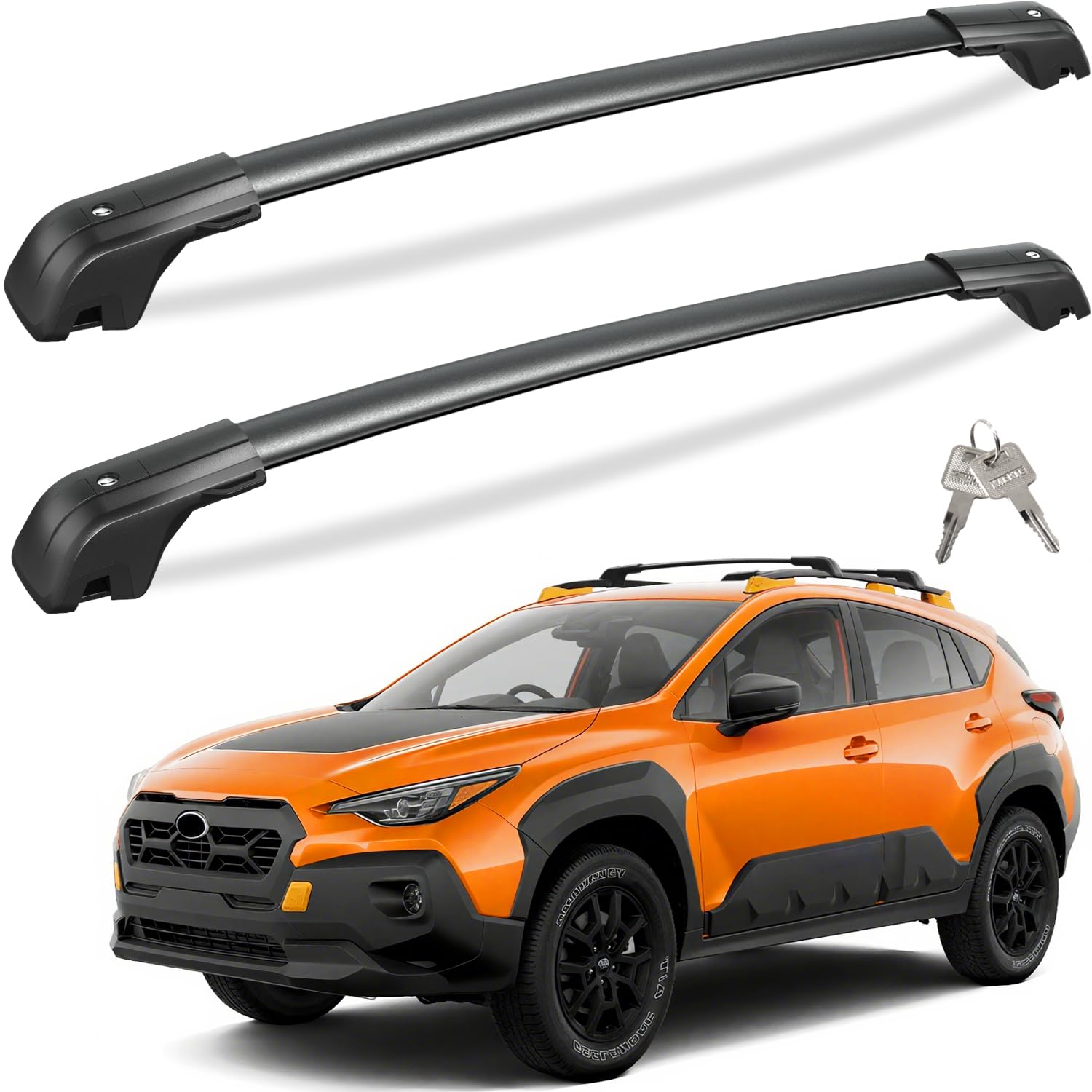 Roof rack cross bars — load test with kayak