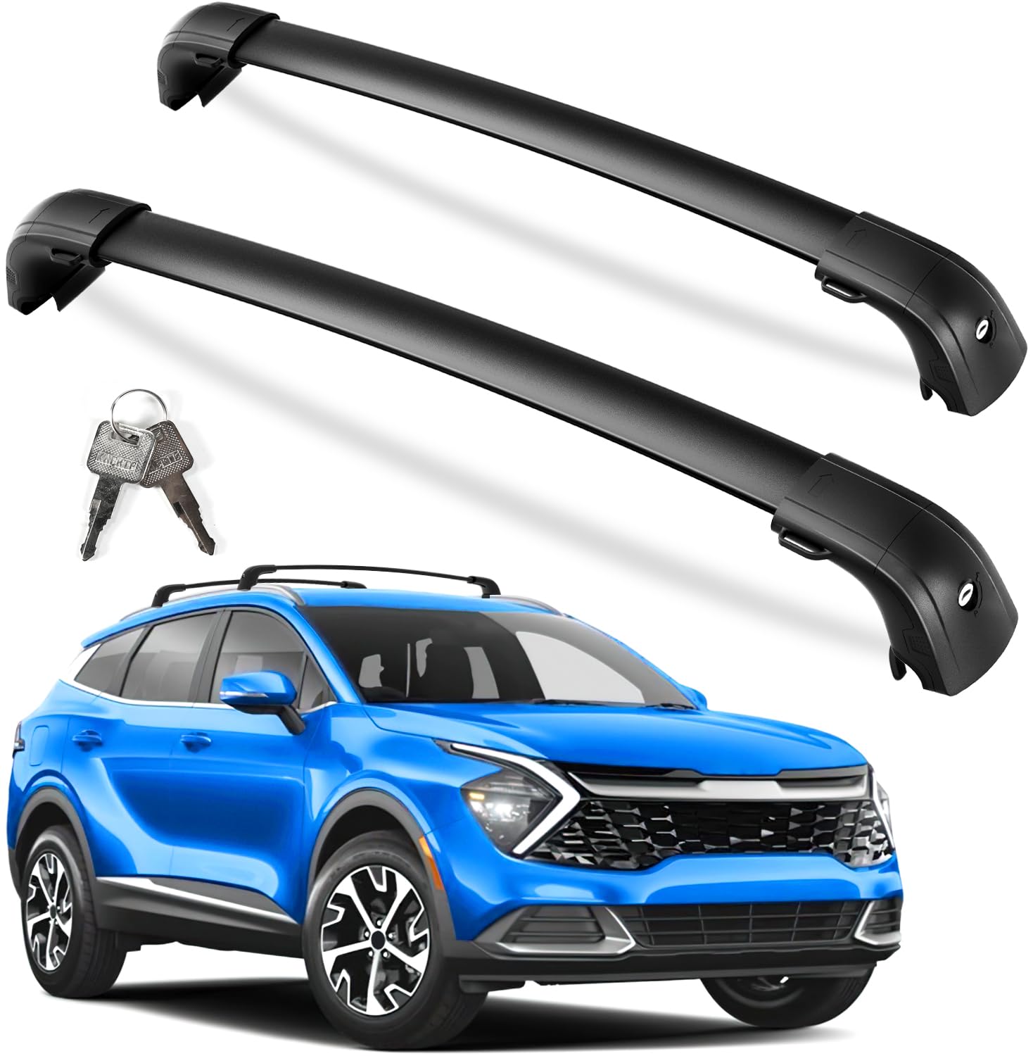 Roof Rack Cross Bars for Mercedes Benz GLC 2016-2022 | 300lb Lockable