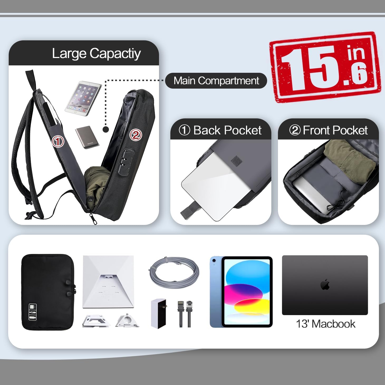 Bag for Starlink Mini - Storage Bag Case for Starlink Dish and All Accessories - Anti-theft Water-resistant Backpack