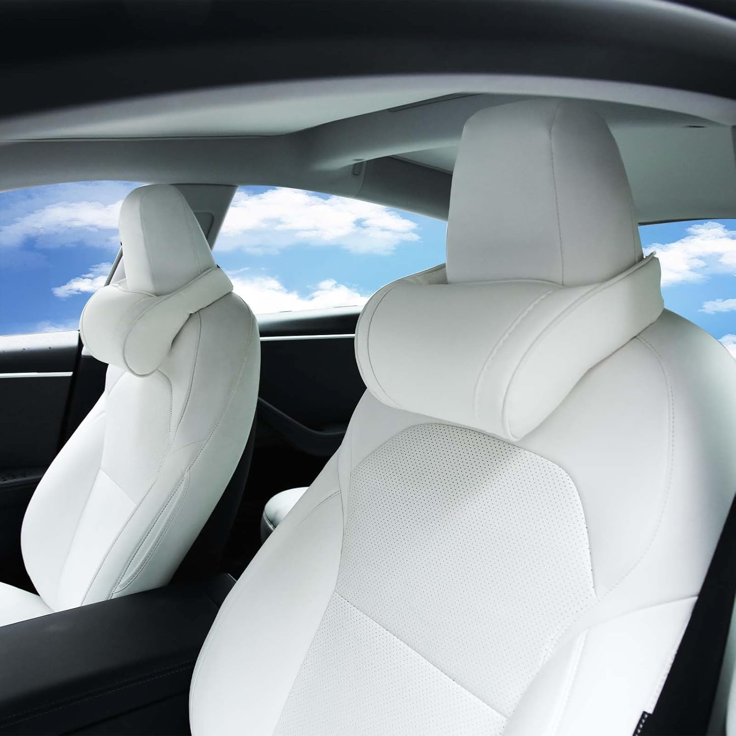 Tesla Cybertruck Headrest Cushion — skin-friendly fabric close-up