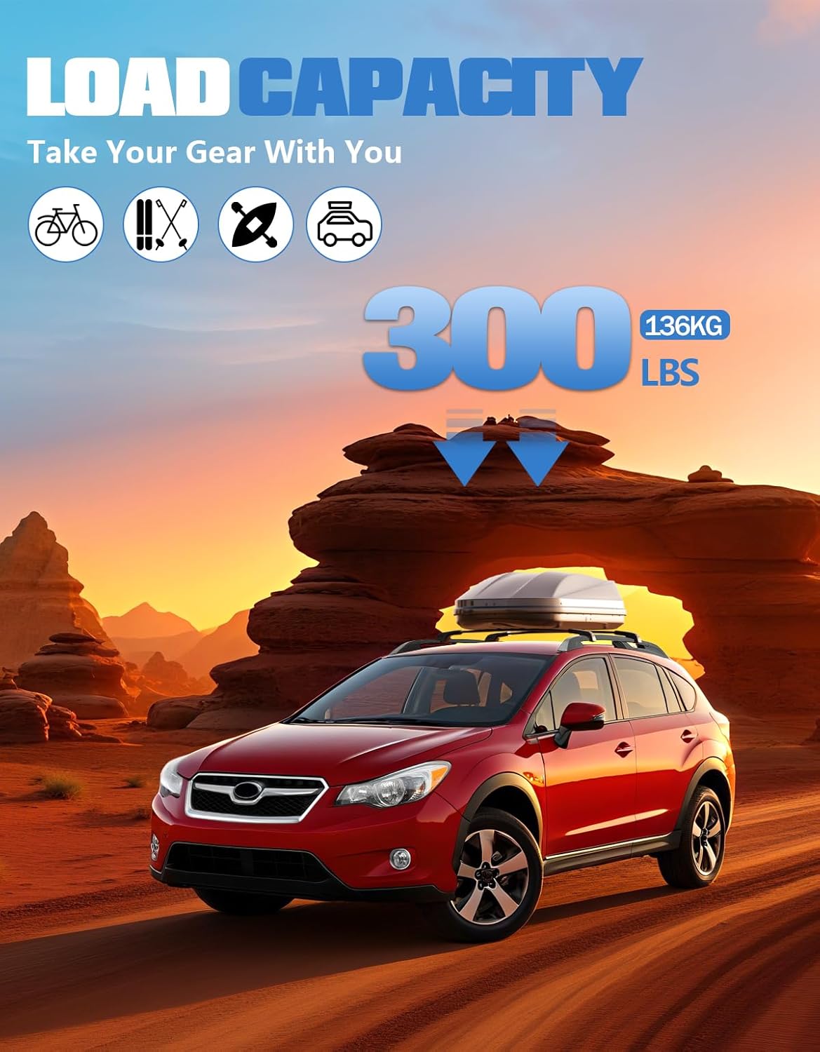 Subaru XV Crosstrek cross bars 2013–2017 — aluminum alloy profile
