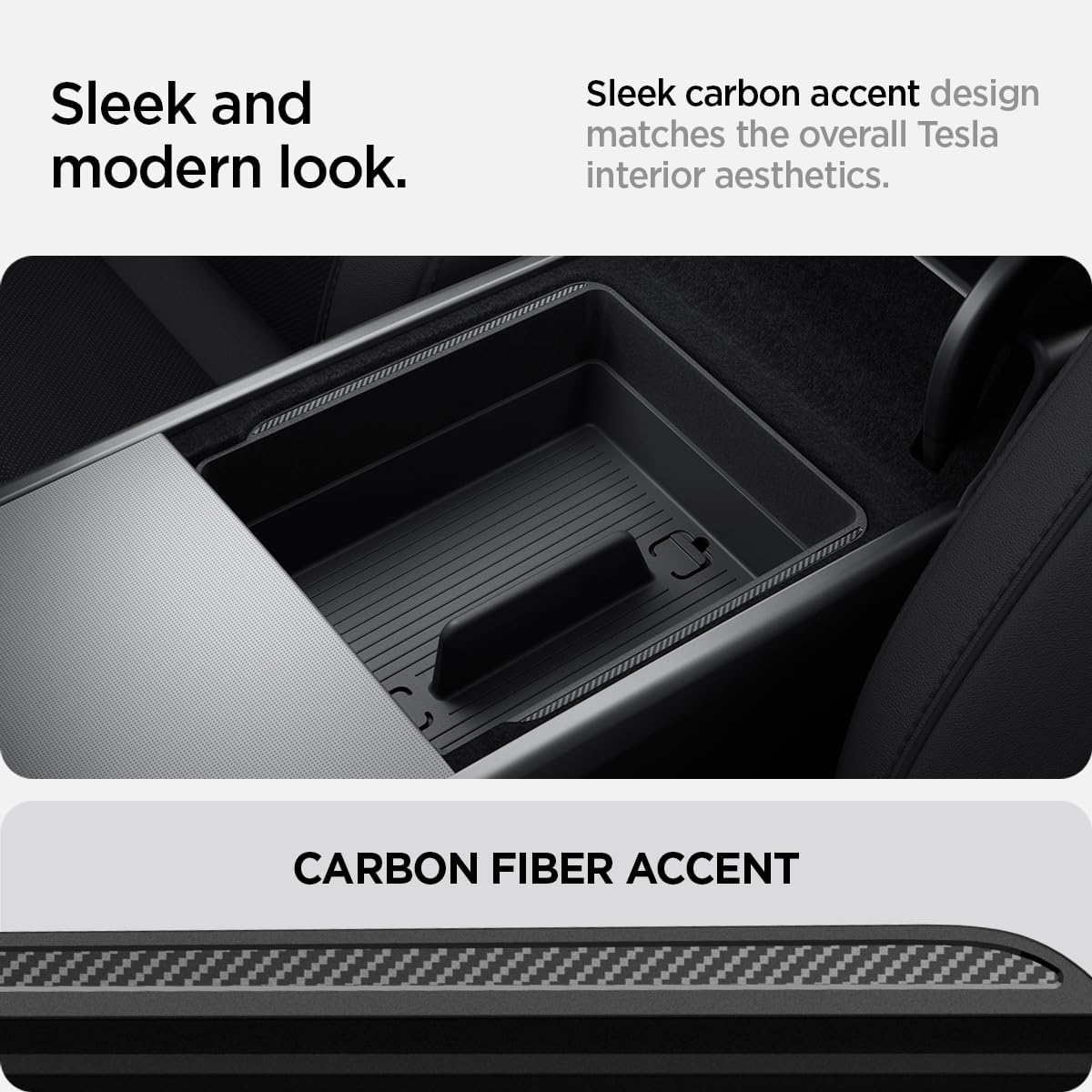 Tesstudio Armrest Console Organizer for Tesla Model Y Juniper/ Model 3 Highland