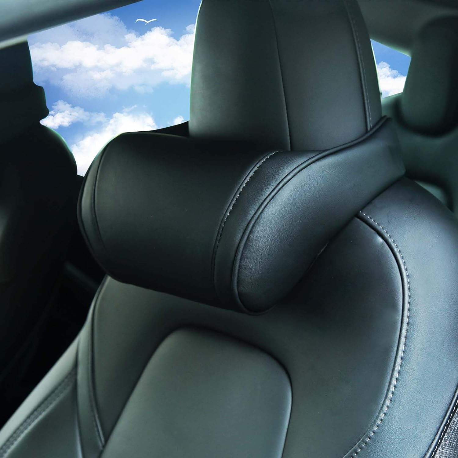 Tesla Cybertruck Headrest Cushion — memory foam contour detail