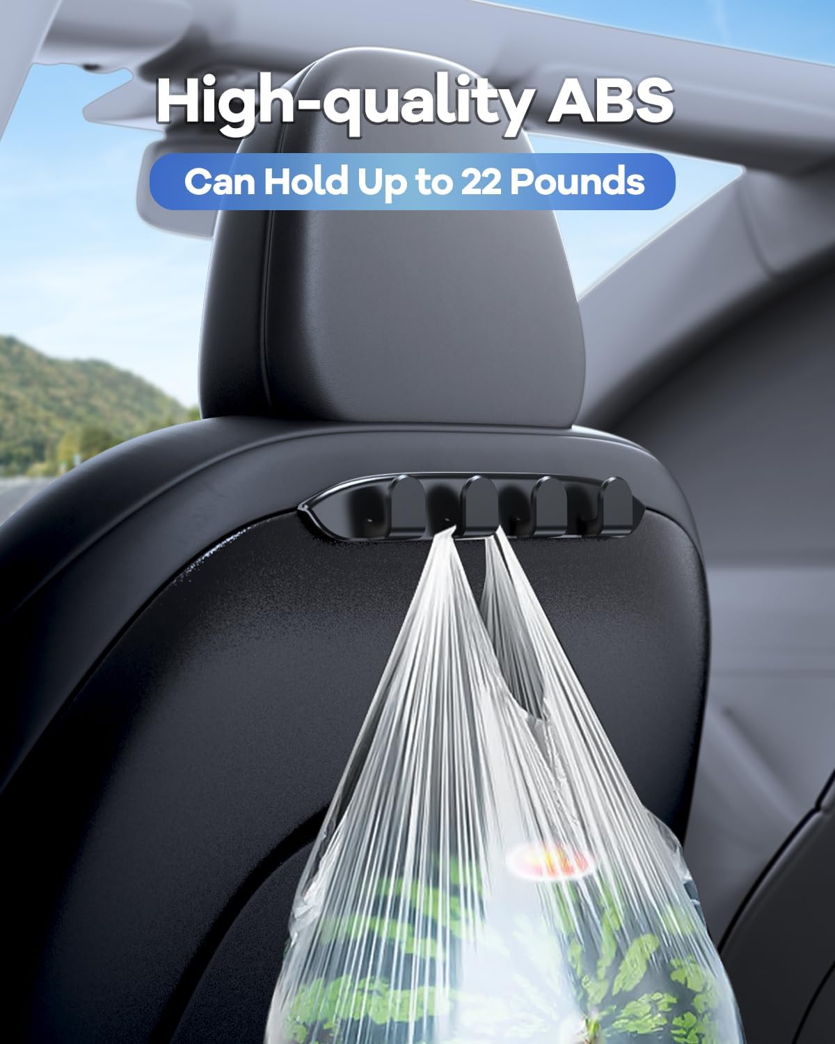 2026 2 Pack Car Seat Hooks for Tesla Model Y(Juniper) Model 3(Highland) Accessories for Bags, Handbag Backpack Grocery