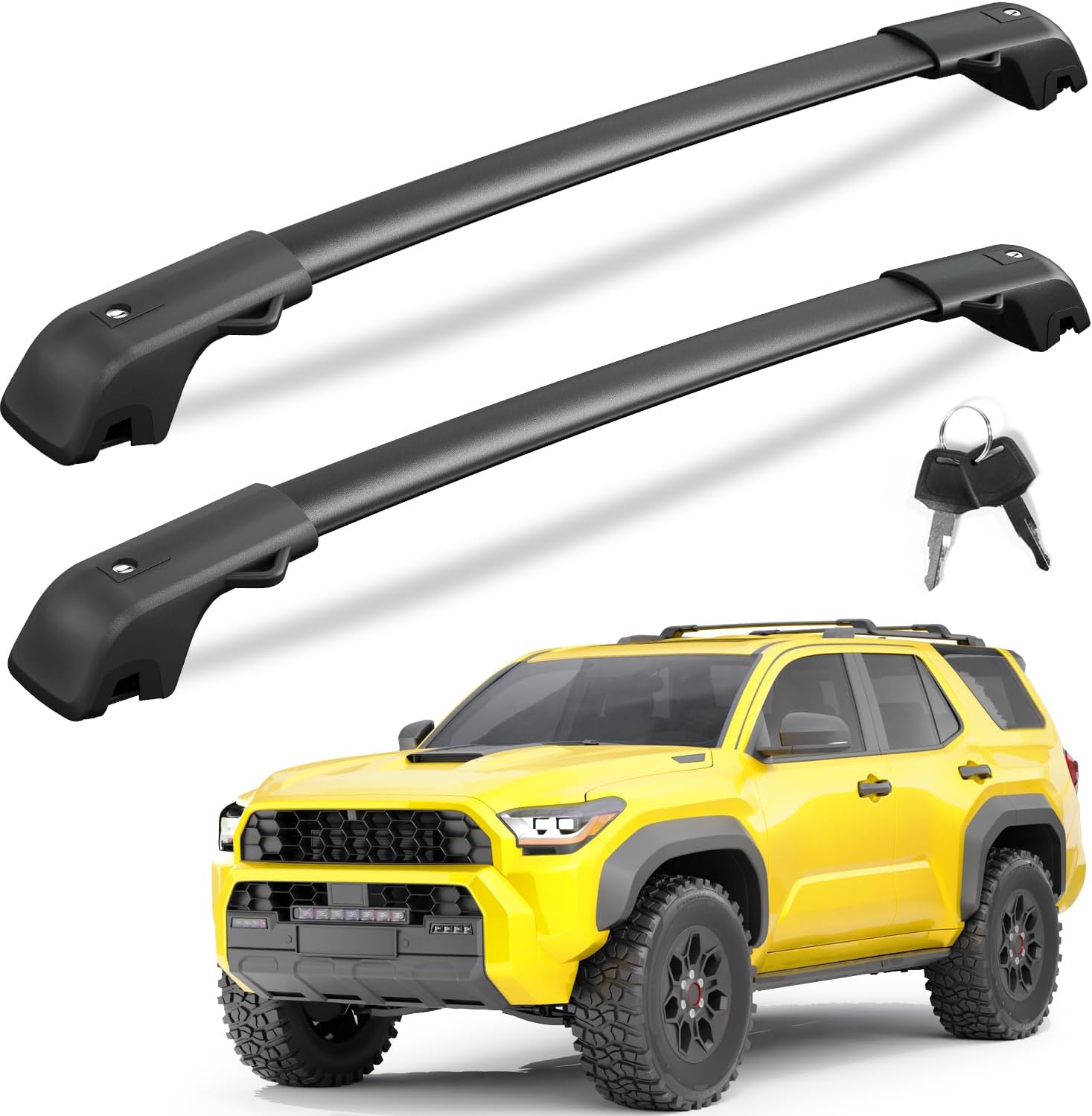 300LBS Lockable Roof Rack Cross Bars for Toyota 4Runner 2025 Aluminum