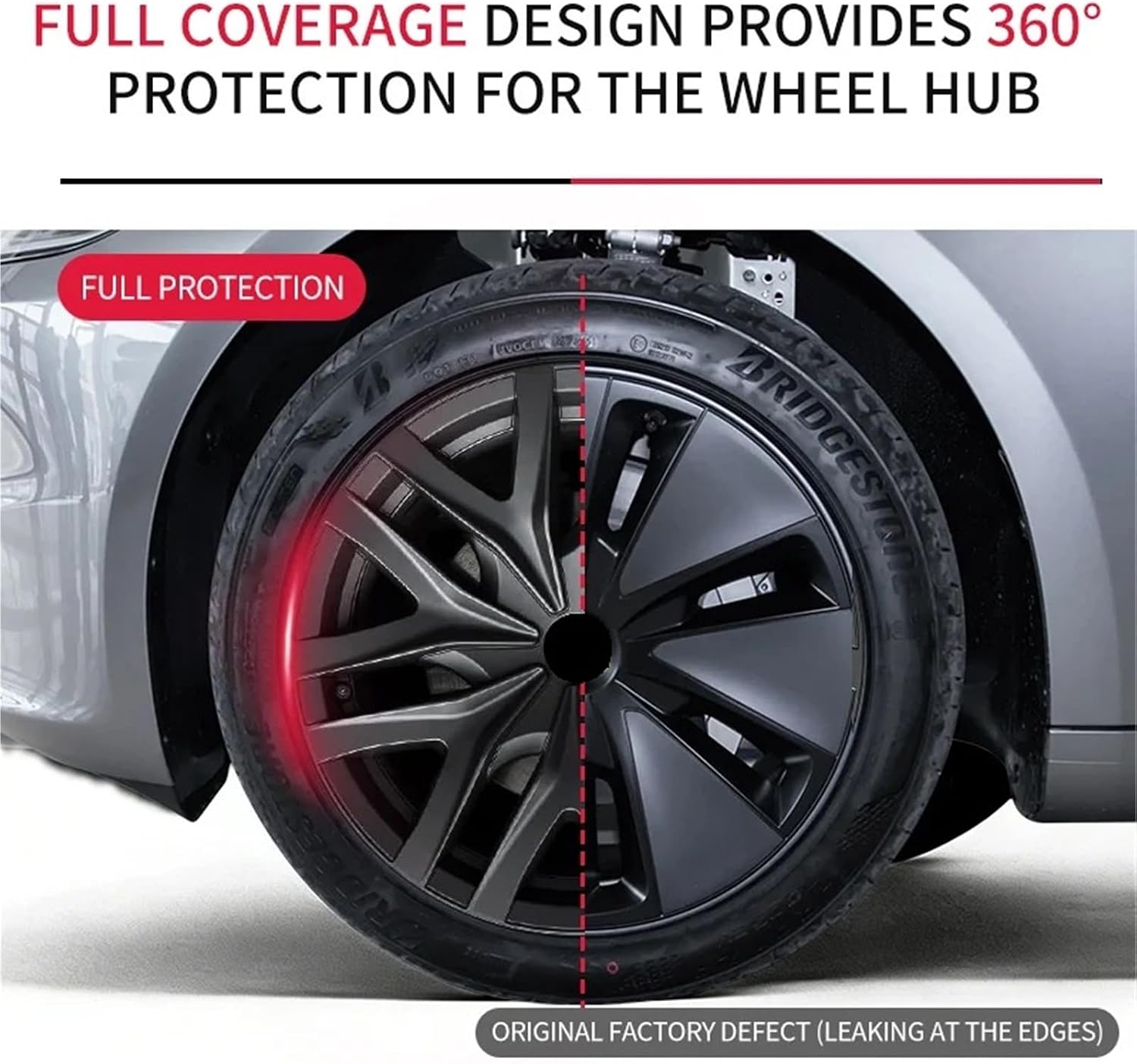 Model 3 Highland 18-Inch Spiderweb-Style Aero Wheel Covers, Matte Black (2024-2026)