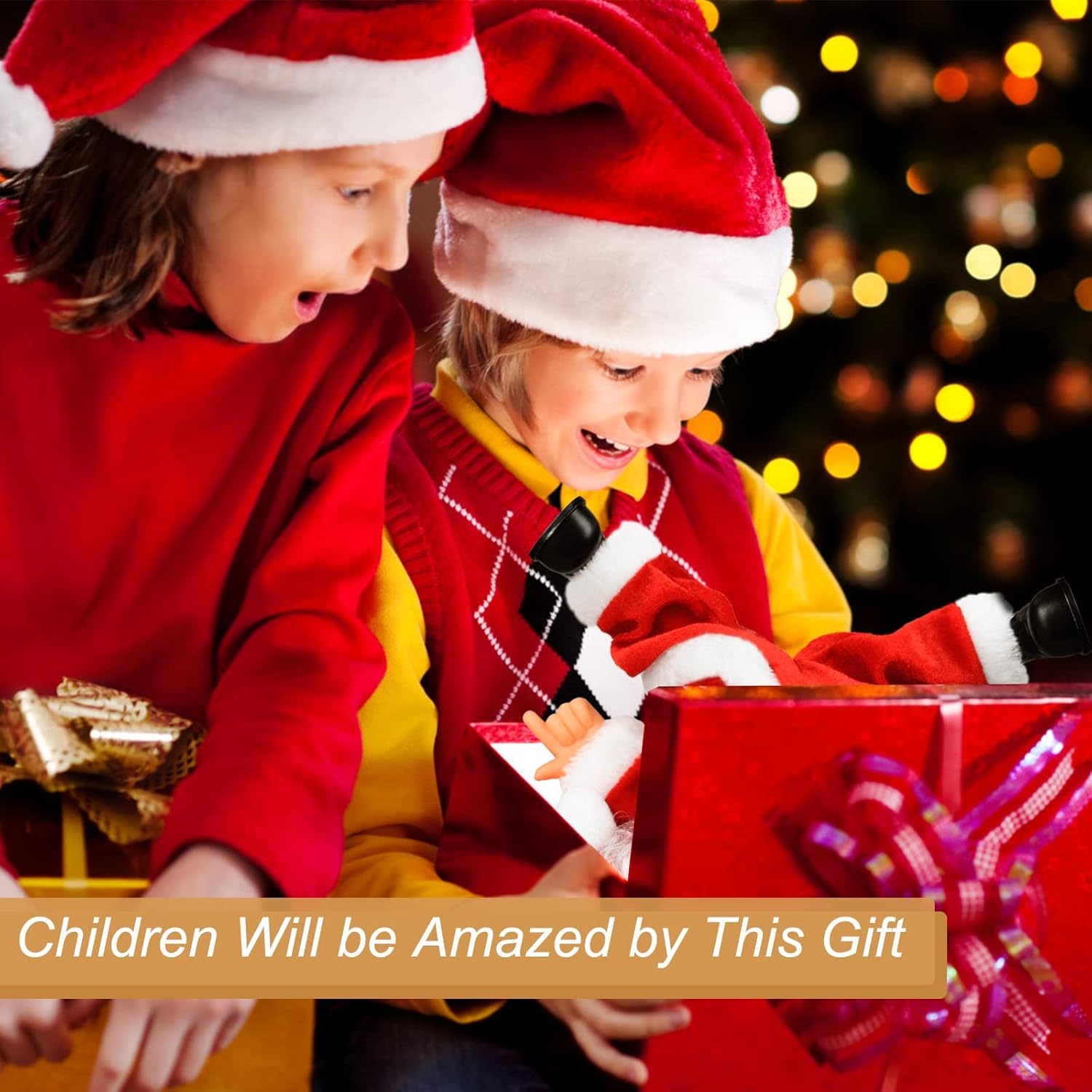 Dancing Santa Claus with Music Animated Christmas Plush — Farting Upside-Down Spinning Electric Singing Santa Toy, Funny Christmas Stuffed Ornament Gift