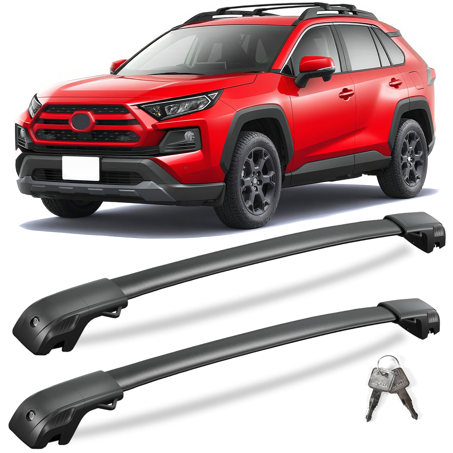 300 lbs Lockable Roof Rack Cross Bars for Chevy Equinox and GMC Terrain 2018-2024