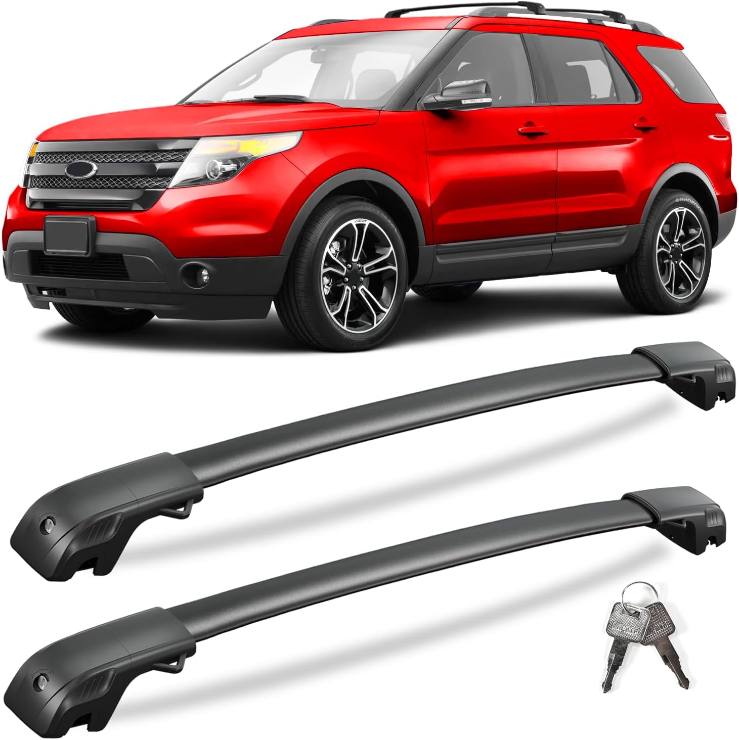 300 lbs Lockable Roof Rack Cross Bars for Ford Explorer 2011–2015