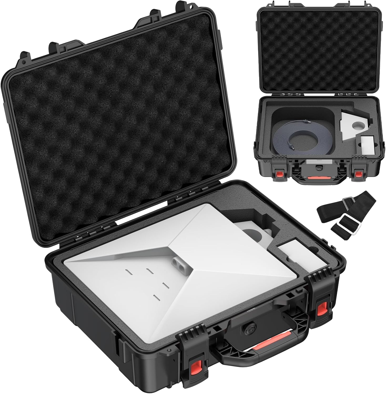 Starlink Mini Case IP67 Waterproof Hard Case with Portable Strap,Starlink Bag for Travel Outdoor Camping Hiking