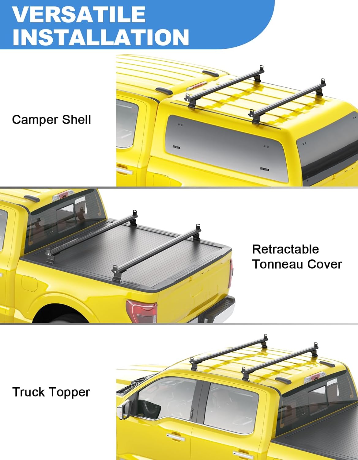 Universal ladder rack cross bars — loading ladder on cargo