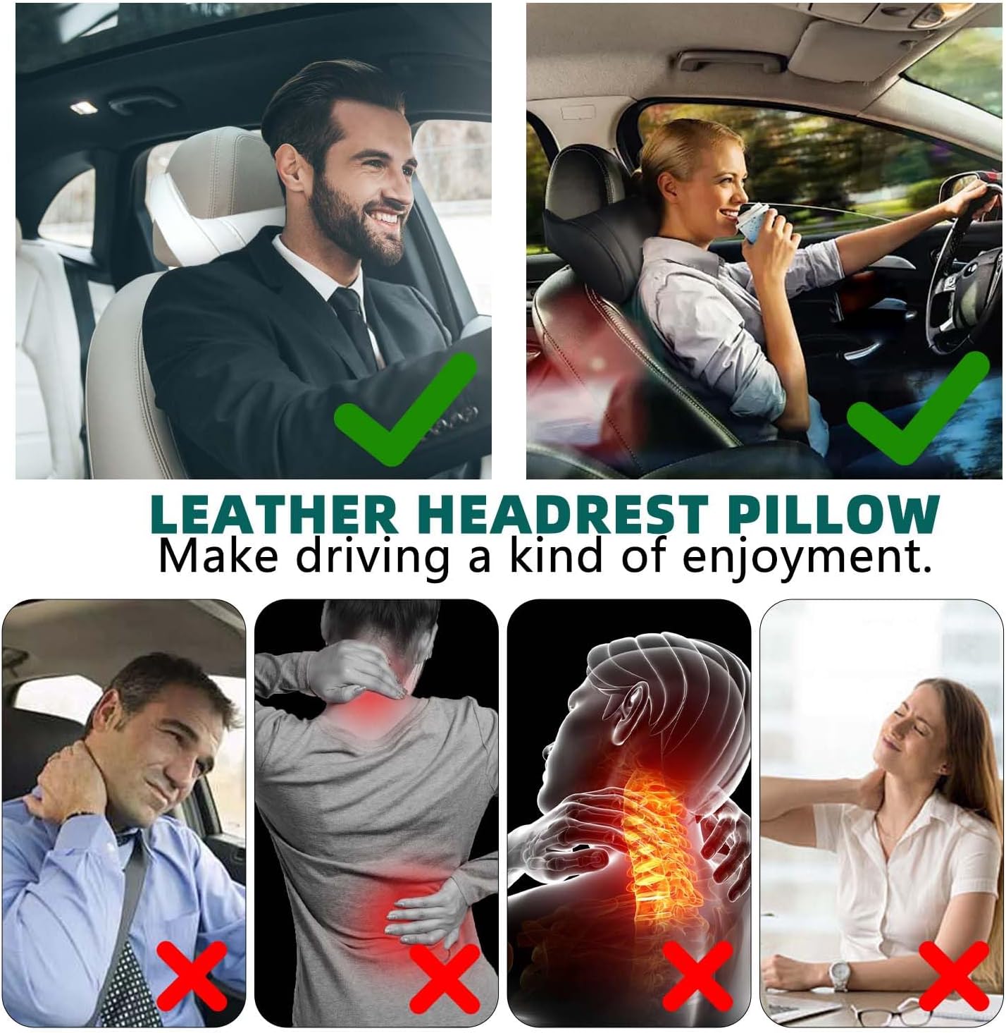 Tesla Cybertruck Headrest Cushion — adjustable strap mechanism