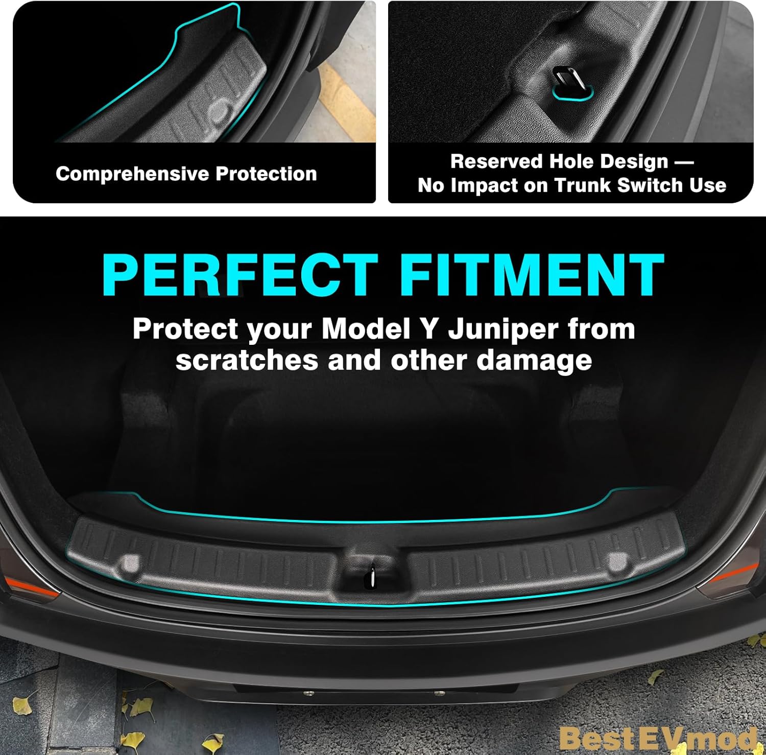 2026 Tesstudio Tesla Model Y Upgrade Rear Bumper/Trunk Sill Cover Protector Bumper Guards For Tesla Model Y Juniper
